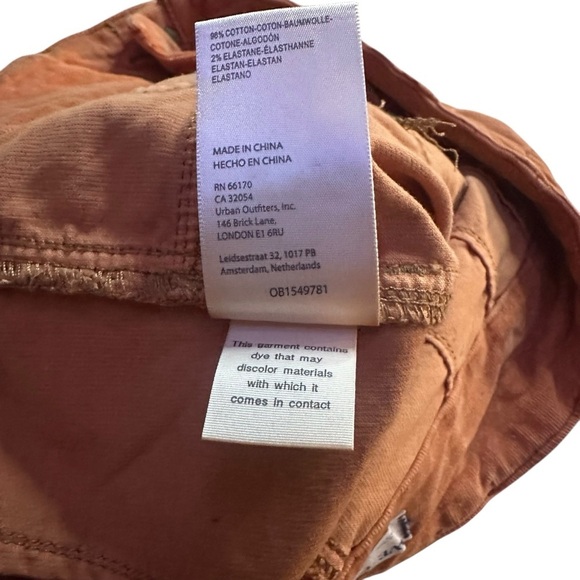 Free People We The Free Jayde Cord Flare Corduroy Pants Jeans Orange sz 30 NWT - Picture 12 of 13